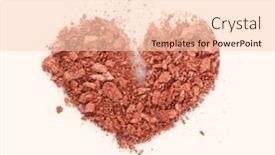  Presentation with broken heart - Presentation theme featuring crumble-and-crushe-pearl-bronze background and a lemonade colored foreground