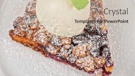  Presentation with ice cream - PPT layouts having crumble-pie-with-black-currants background and a lemonade colored foreground