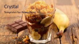  Presentation with business presentation for banana chips - Cool new theme with crumble with banana and chocolate backdrop and a yellow colored foreground