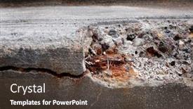  Presentation with steps - Presentation theme enhanced with crumbling-stairs-concrete-worn-steps background and a tawny brown colored foreground