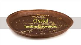  Presentation with brown paper history - Audience pleasing theme consisting of crumbs on brown paper plate backdrop and a tawny brown colored foreground