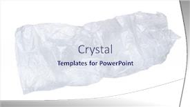  Presentation with plastic bag - Slide set with crumpled-clear-plastic-bag-isolated background and a sky blue colored foreground
