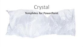  Presentation with plastic bag - Colorful presentation design enhanced with crumpled-clear-plastic-bag-isolated backdrop and a white colored foreground