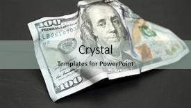  Presentation with money - Beautiful presentation design featuring crumpled dollars money new age backdrop and a light gray colored foreground