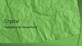  Presentation with green - Slides consisting of crumpled green paper background and a seafoam green colored foreground