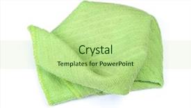  Presentation with white green - Presentation theme enhanced with crumpled green rag isolated background and a mint green colored foreground