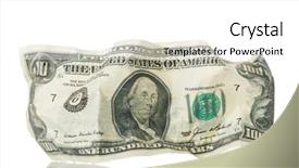  Presentation with isolated paw prints over white - PPT layouts consisting of crumpled money isolated over white background and a white colored foreground