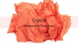  Presentation with tissue paper - Slides enhanced with crumpled orange tissue paper background and a coral colored foreground