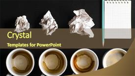  Presentation with full page business services - Presentation theme consisting of crumpled paper - business creativity concept empty background and a tawny brown colored foreground