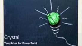  Presentation with light bulb - Presentation design with crumpled-paper-as-light-bulb background and a navy blue colored foreground