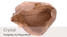  Presentation with paper bag - Cool new presentation theme with crumpled-paper-bag-isolated backdrop and a soft green colored foreground