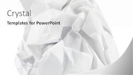 Presentation with paper - Presentation design enhanced with crumpled-paper-ball-isolated background and a white colored foreground