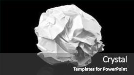  Presentation with paper - Theme with crumpled paper ball background and a dark gray colored foreground