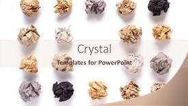  Presentation with inspiration - PPT theme enhanced with crumpled-paper-balls-at-isolated background and a lemonade colored foreground