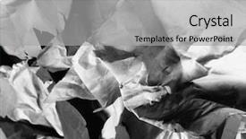  Presentation with crumpled paper various balls - Amazing slide set having crumpled paper black and white backdrop and a light gray colored foreground