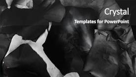  Presentation with crumpled paper various balls - Slide deck with crumpled paper black and white background and a dark gray colored foreground