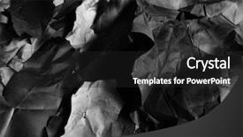  Presentation with crumpled paper various balls - Amazing presentation design having crumpled paper black and white backdrop and a dark gray colored foreground