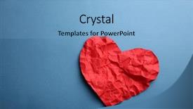  Presentation with heart failure - Amazing theme having crumpled paper heart on blue backdrop and a light blue colored foreground
