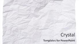  Presentation with paper - Presentation theme consisting of crumpled paper isolated on white background and a white colored foreground