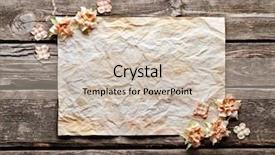  Presentation with old crumpled paper - Beautiful PPT theme featuring crumpled paper with dried flowers backdrop and a soft green colored foreground