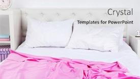  Presentation with linen - Beautiful presentation theme featuring crumpled-pink-linen-on-bed backdrop and a white colored foreground