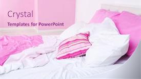  Presentation with linen - Slides with crumpled-pink-linen-on-bed background and a lemonade colored foreground