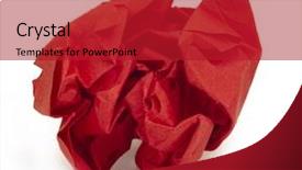  Presentation with paper - Colorful PPT layouts enhanced with crumpled red paper backdrop and a crimson colored foreground