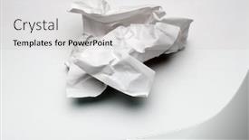  Presentation with paper - Cool new slide deck with crumpled-sheet-of-paper-trash backdrop and a light gray colored foreground