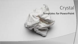  Presentation with paper - Amazing slide set having crumpled-sheet-of-paper-trash backdrop and a light gray colored foreground