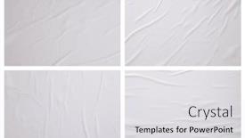  Presentation with craft - Slide deck having crumpled-wet-craft-paper-blank background and a light gray colored foreground