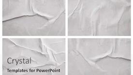  Presentation with craft - Slide set with crumpled-wet-craft-paper-blank background and a light gray colored foreground