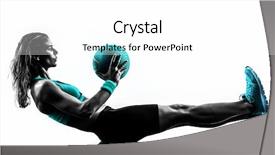  Presentation with medicine - Cool new presentation theme with crunch - one caucasian woman exercising medicine backdrop and a white colored foreground