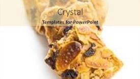  Presentation with cereal - PPT layouts consisting of crunchy-cereal-cookies-with-nuts background and a blonde colored foreground