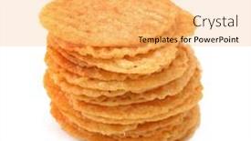  Presentation with potato chips - Presentation consisting of crunchy-potato-chips-potato-crisps background and a yellow colored foreground