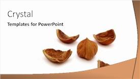  Presentation with foreign object damage - Beautiful presentation theme featuring crush-filbert-isolated-object backdrop and a white colored foreground