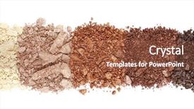  Presentation with brown sugar isolated on white - Audience pleasing slides consisting of crushed eyeshadow isolated on white backdrop and a tawny brown colored foreground