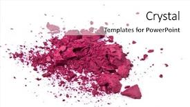  Presentation with background - Colorful PPT theme enhanced with crushed eyeshadow isolated on white backdrop and a  colored foreground