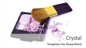  Presentation with scroll paper isolated on white - Beautiful presentation theme featuring crushed eyeshadow isolated on white background backdrop and a white colored foreground