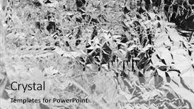  Presentation with chemistry dna molecules on abstract - Presentation having crushed foil the abstract image background and a light gray colored foreground