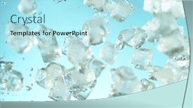  Presentation with ice blue - PPT layouts featuring crushed-ice-explosion-on-blue background and a arctic colored foreground
