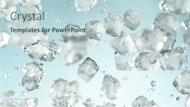  Presentation with explosion - Presentation with crushed-ice-explosion-on-blue background and a lemonade colored foreground