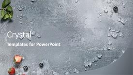  Presentation with blue mint - Colorful slides enhanced with crushed-ice-with-strawberry backdrop and a gray colored foreground