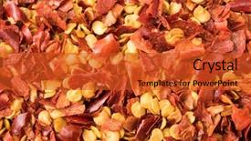  Presentation with close up shot - Colorful PPT theme enhanced with crushed red pepper close-up shot from above backdrop and a red colored foreground