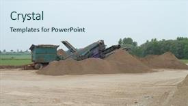  Presentation with stone quarry - Amazing presentation having crusher used for grinding stone backdrop and a sky blue colored foreground