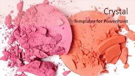  Presentation with blush - Beautiful PPT theme featuring cup of hot black coffee in setting with roasted coffee beans copy space backdrop and a coral colored foreground