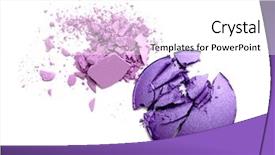  Presentation with eye shadow - Slide set featuring crushing - crushed eye shadow isolated background and a white colored foreground