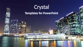  Presentation with hong kon - Cool new PPT layouts with crusie - kowloon side in hong kong backdrop and a navy blue colored foreground