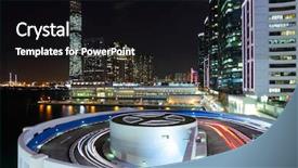  Presentation with hong kong finance - Slide set featuring crusie - kowloon side in hong kong background and a black colored foreground