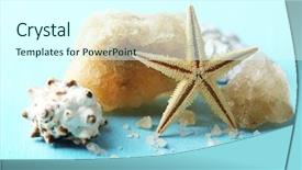  Presentation with salt - Colorful slides enhanced with crust of sea salt backdrop and a cool aqua colored foreground