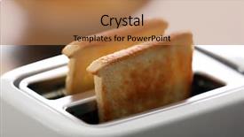  Presentation with close up of judo judo - Colorful theme enhanced with crusty toasts in the toaster backdrop and a  colored foreground